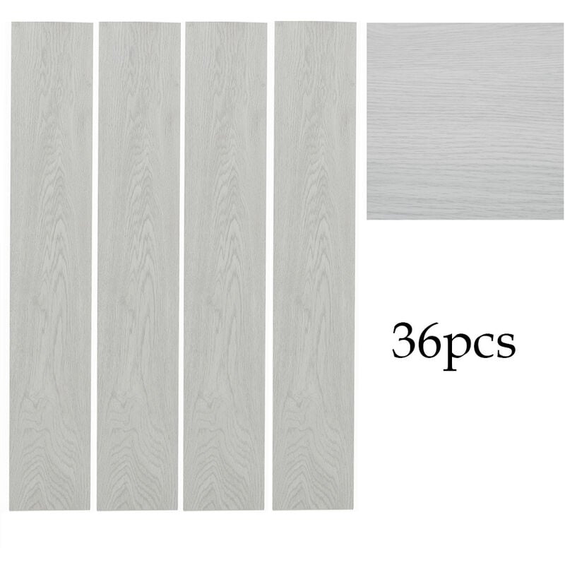 36pcs Grey PVC Wooden Self adhesive Laminate Flooring Planks