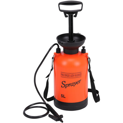 5L Garden Pressure Sprayer Portable Fence Spray Bottle Weed Killer Car Clean