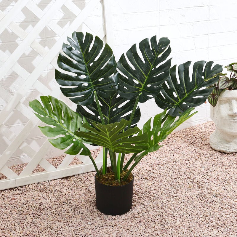 65cm Artificial Tropical Monstera Tree Faux Plant in Pot