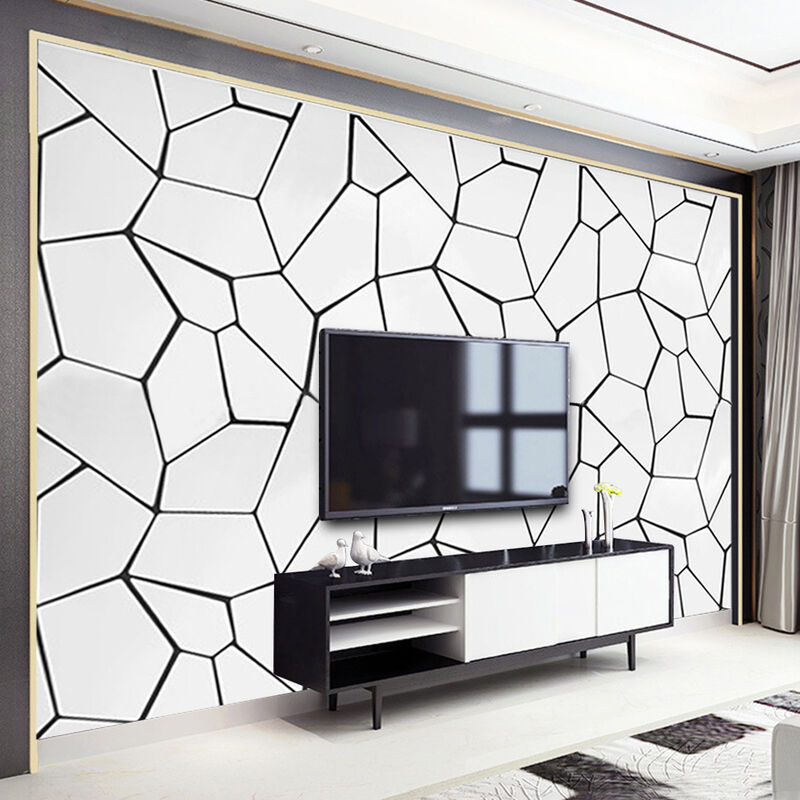 Livingandhome - Abstract Geometric Pattern Wallpaper