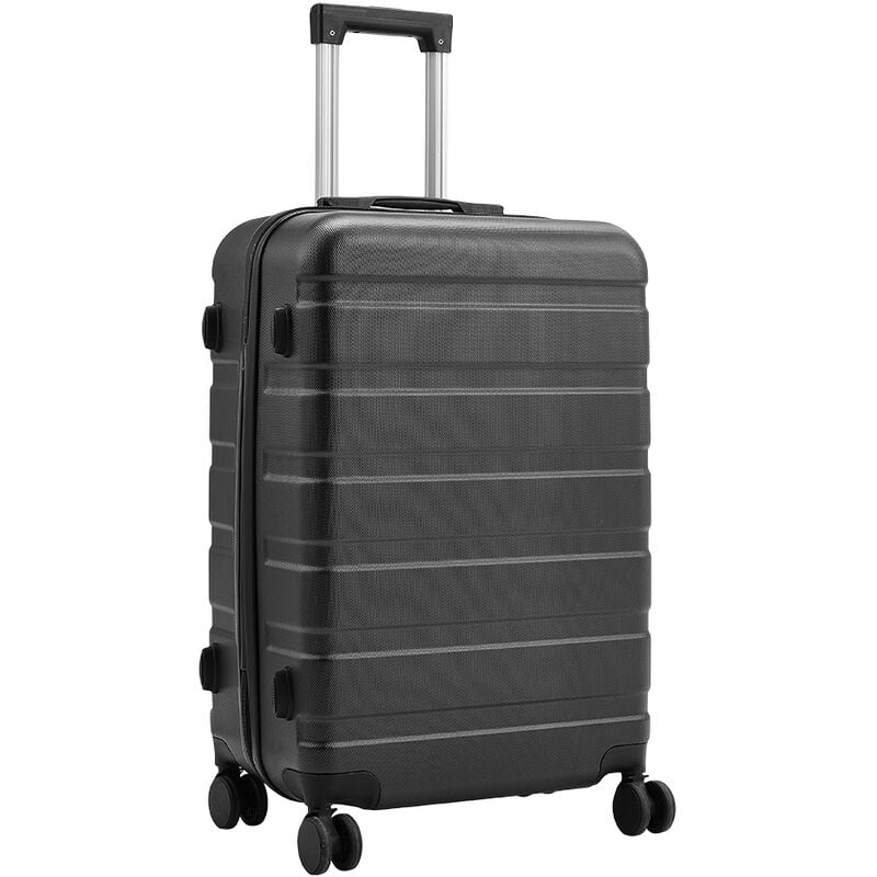 Livingandhome - Black 28 inch Hard Shell Rolling Luggage Trolley Travel Case