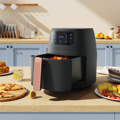 Neo Black Electric 8.5L Digital Air Fryer with Dual Drawer and Glass  Viewing Window