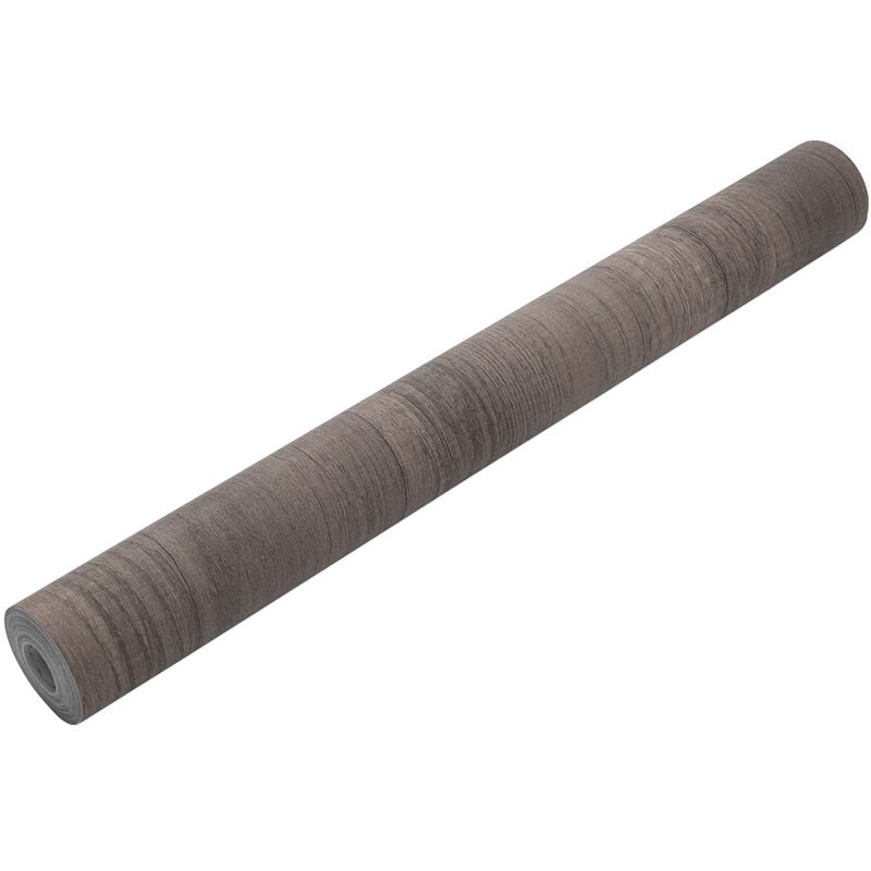 Livingandhome - Brown Peel and Stick pvc Wood Grain Wallpaper Roll