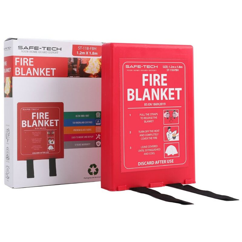 Livingandhome Fire Blanket Hard Pack 1.2x1.8m