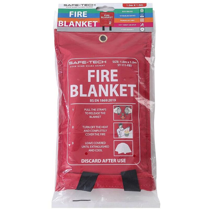Fire Blanket Soft Pack 1x1m - Livingandhome