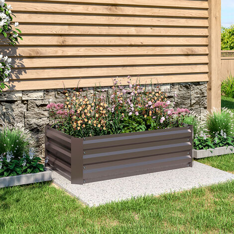 Garden Planter Raised Bed Outdoor Vegetable Plants Flowers Pots Box