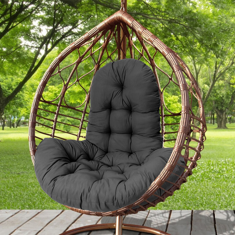 Hanging Egg Chair Thick Cushion Swing Chair Pad, Black