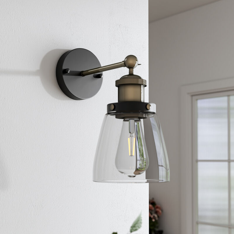 Image of Industrial Wall Light with Clear Glass&hellip;