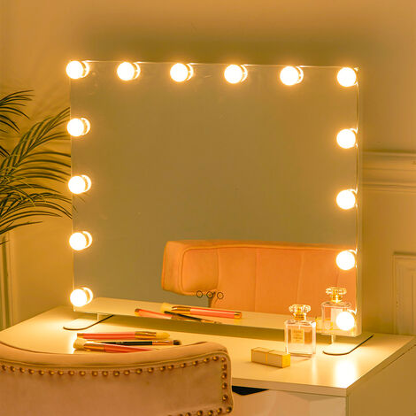 LED Dimmable Bulbs Vanity Mirror for Bedroom