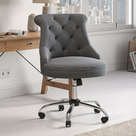 grey suede desk chair