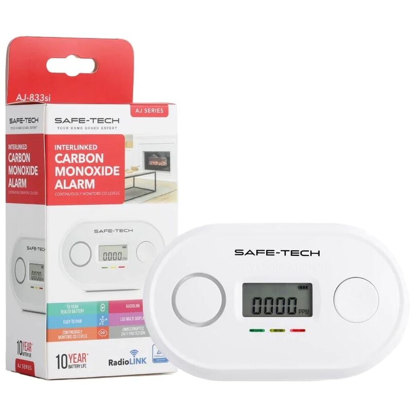 Safe Tech Carbon Monoxide Alarm co Detector With rf - Livingandhome