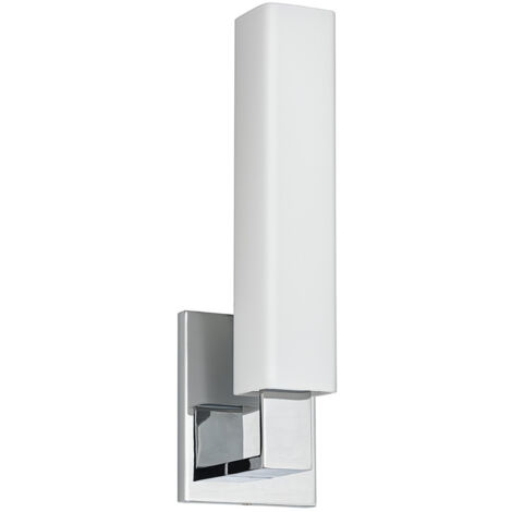 Livingston Support de bain 1 lumière chrome poli, verre
