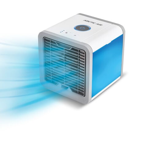 Livington Arctic Air – Luftkühler mit Wasserkühlung - Mobiles Klimagerät ohne Abluftschlauch – Luftbefeuchter  - Verdunstungskühler - Ventilator klein