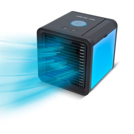 Livington Arctic Air schwarz – Luftkühler mit Wasser – Wasserkühler - Mobiles Klimagerät ohne Abluftschlauch – Luftbefeuchter - Verdunstungskühler - Ventilator
