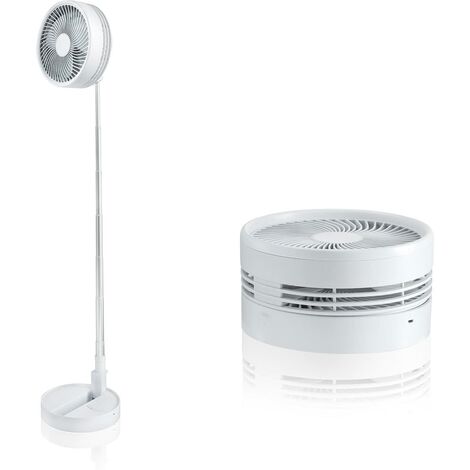 Livington Fold & Cold – Mini ventilatore estensibile con batteria – potente ventilatore USB con durata 10 ore – ventilatore flessibile da tavolo e da tavolo – estensibile fino a 1 m di altezza