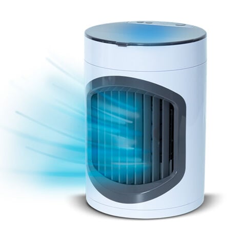 LIVINGTON SmartChill – Klimagerät mit Wasserkühlung – Tragbares Klimagerät mit 3 Stufen – kraftvoller Mini Luftkühler mit Tankvolumen für 12h Kühlung