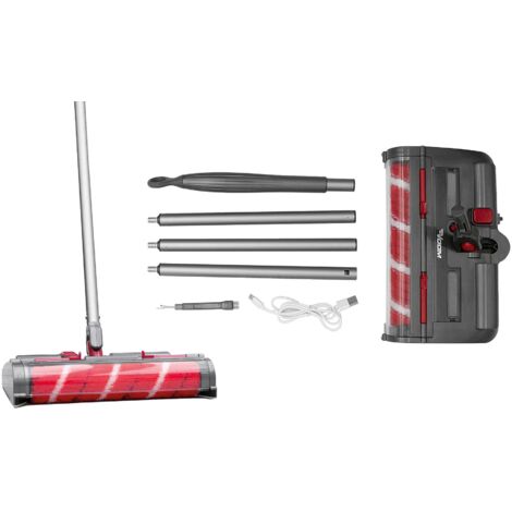 Livington Voom - Turbo Akku-Besen - elektrischer Akkubesen kabellos - Akku Kehrer mit selbstreinigender Bürstenrolle - Elektrobesen für Hartböden, Teppiche & Fliesen - für eine gründliche Reinigung