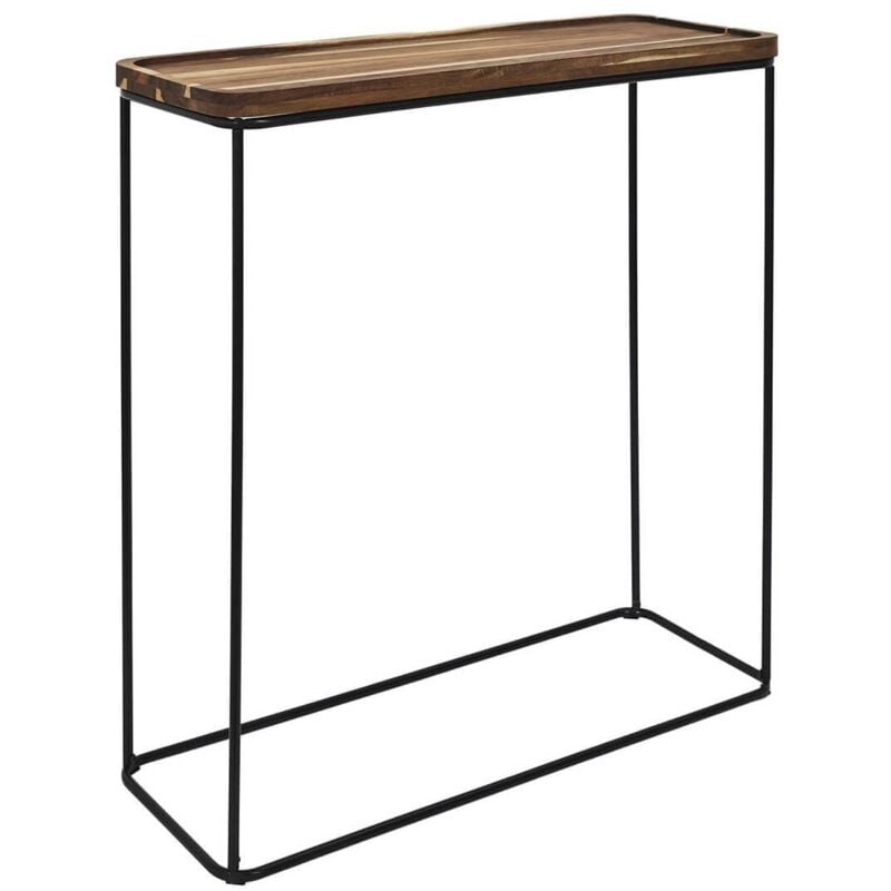 Altobuy - livio - Console en métal filaire et plateau en acacia