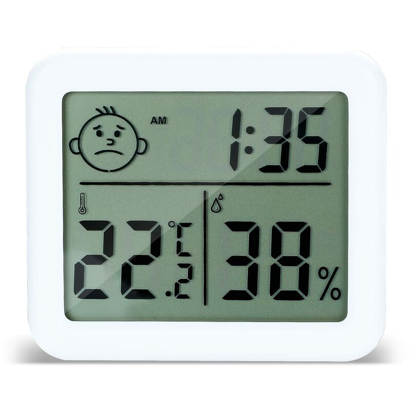 Image of Termometro Ambiente Interno, Mini Igrometro Termometro Digitale, lcd Misuratore Umidità Ambiente, per Ufficio, Casa, Garage,Stanza del Bambino