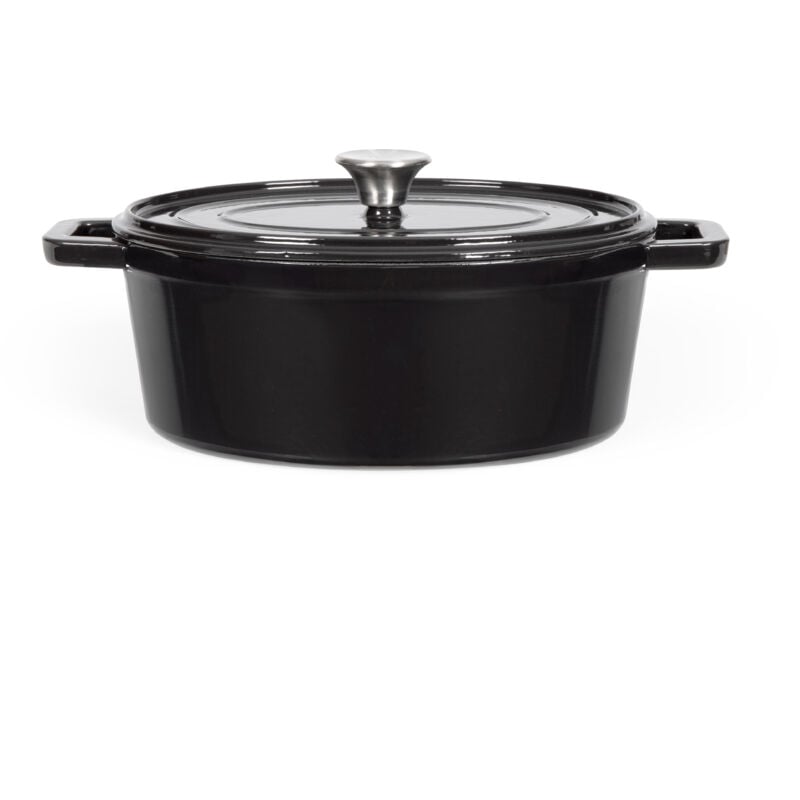 Livoo - Cocotte ovale en fonte 29cm noir MEP129N