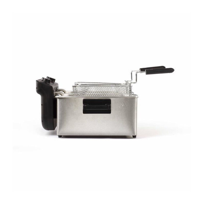 Livoo - DOC217 Friteuse double 2 x 3 l Inox 3300W - Noir + Gris