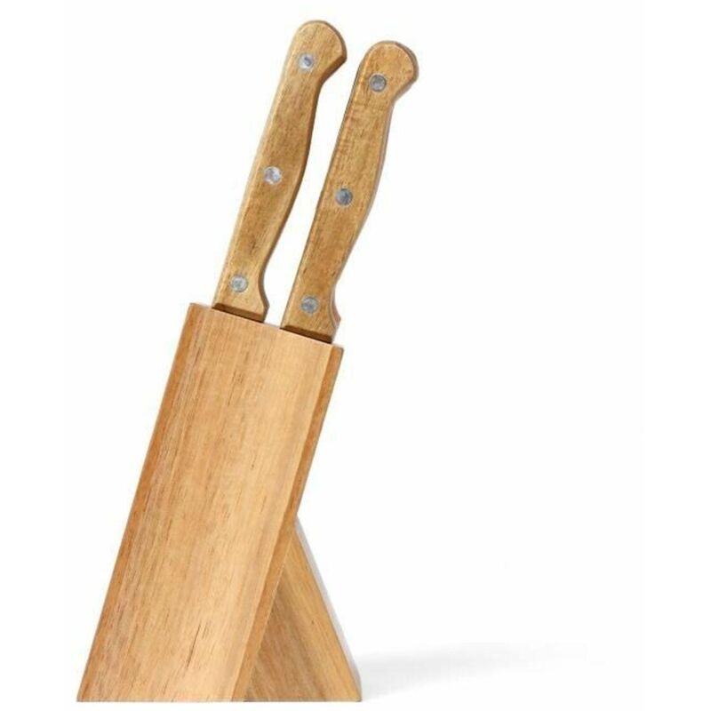 Livoo Messerblock Aus Akazienholz 6-teilig