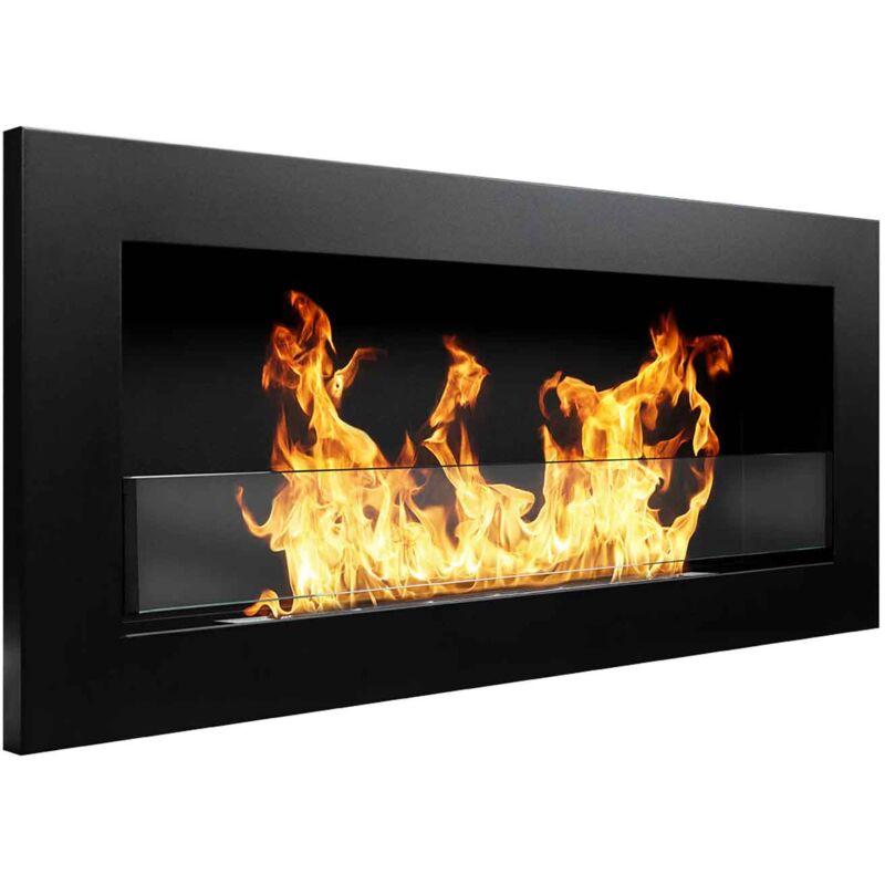 Frankystar - Livorno - Cheminée à bioéthanol murale ou à encastrer au mur 90x12xH40 cm