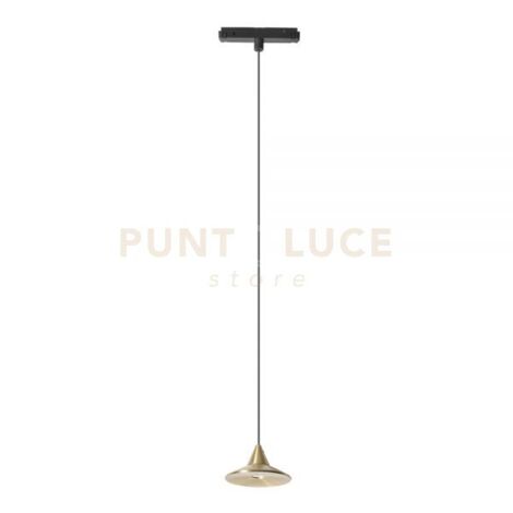 LIVORNO S - SOSPENSIONE COLORE ORO PER BINARIO 48V INCASTRO MAGNETICO LED 3000K 325LM 7W