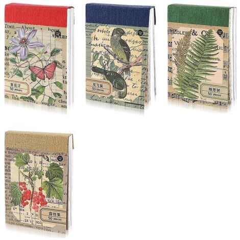 Livre d'autocollants Washi pour scrapbooking, fleurs, oiseaux, fruits et plantes