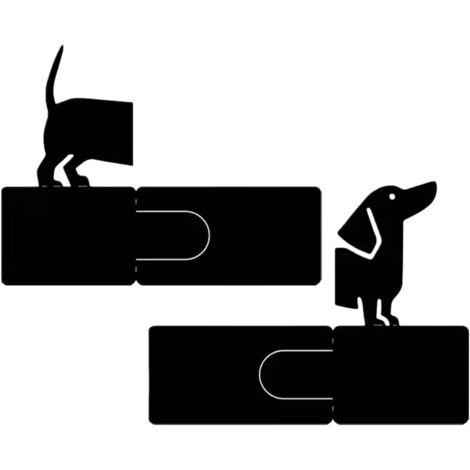 Livres Amusant Support en M tal en Forme de Teckel Noir