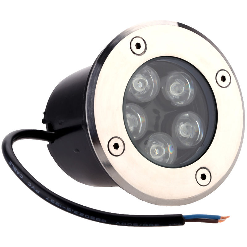 

5W, Lampara LED subterranea enterrada para patio, Foco, CA 85-265V,Blanco calido - Lixada