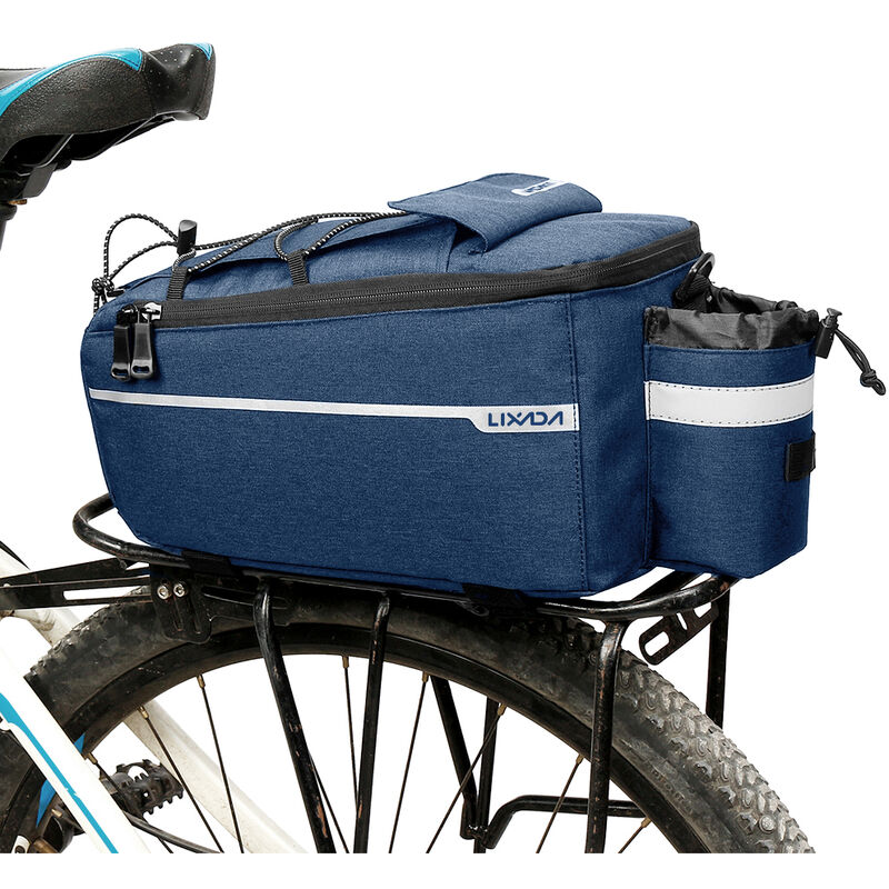 

Bolsa aislante para maletero con cubierta para lluvia Impermeable Ciclismo Bicicleta Portaequipajes Trasero Bolsa de equipaje Reflectante MTB