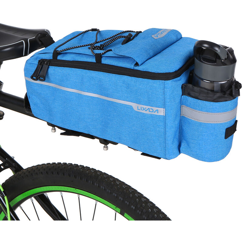 

Bolsa aislante para maletero con cubierta para lluvia Impermeable Ciclismo Bicicleta Portaequipajes Trasero Bolsa de equipaje Reflectante MTB