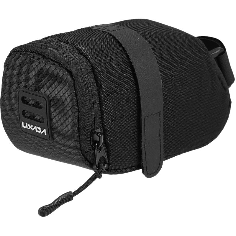 

bolsa de bolsa de sillin de bicicleta, paquete de cola de asiento de bicicleta, negro - Lixada