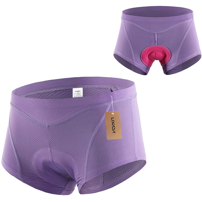 

Mujer Ropa interior de bicicleta Calzoncillos de bicicleta acolchados de gel 3D MTB Ciclismo Ropa interior de ciclismo Pantalones cortos,Morado, S