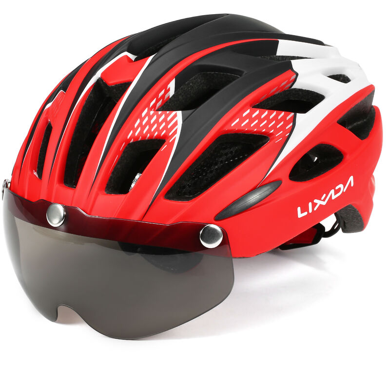 

Casco de ciclismo transpirable con gafas magneticas Mujeres Hombres Casco de seguridad ligero Casco de bicicleta para bicicleta de montana Bicicleta