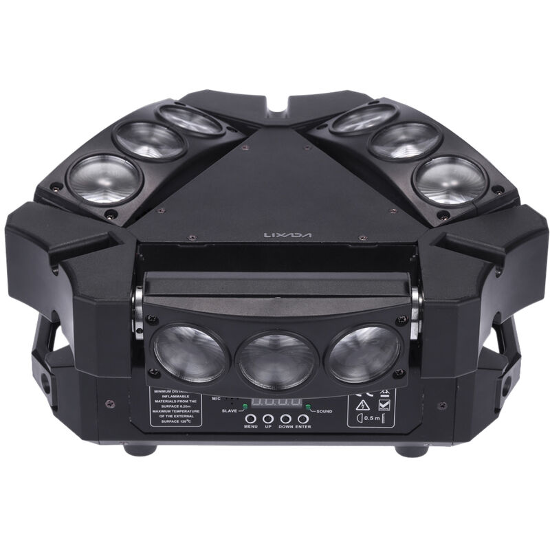 

channel mini spider stage light 90W 9LED RGBW 16/48 compatible con control de consola DMX512 / control de sonido / modo maestro-esclavo Estandar