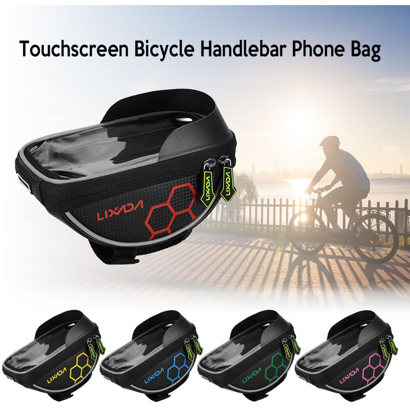 

Ciclismo Bicicleta Bolsa de bicicleta Tubo superior Bolsa de manillar Pantalla tactil Soporte de montaje para telefono celular MTB Bicicleta de