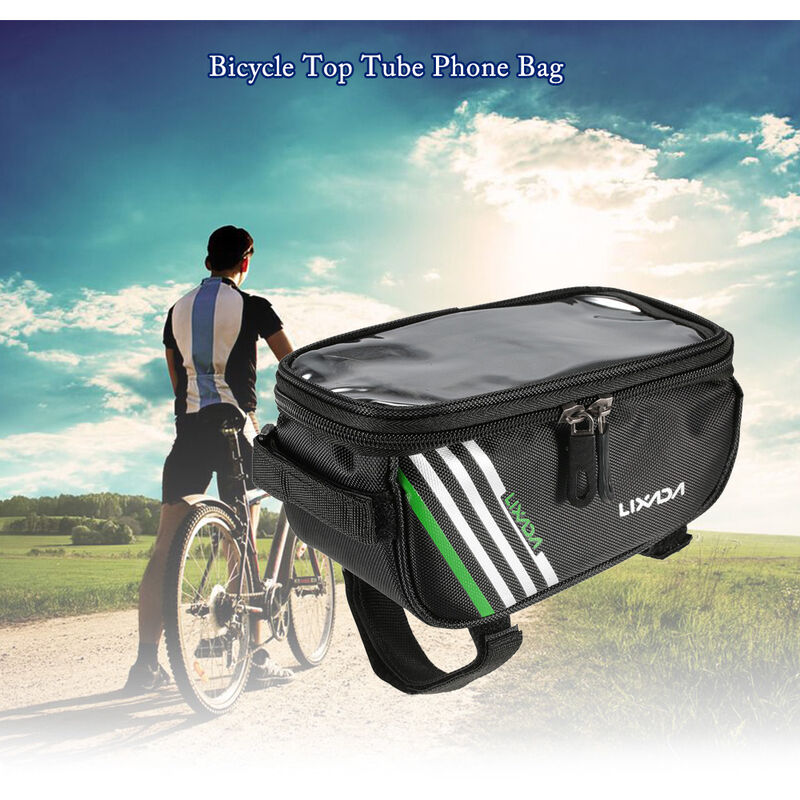 

Ciclismo Bicicleta Tubo delantero Tubo superior Tubo para telefono inteligente Bolsa Marco de bicicleta Paquete de alforjas Bolsa 5.7 'Soporte para