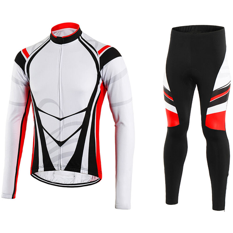 

Conjunto de ropa de ciclismo de lana termica de invierno para hombre, chaqueta de abrigo de jersey de ciclismo a prueba de viento de manga larga con