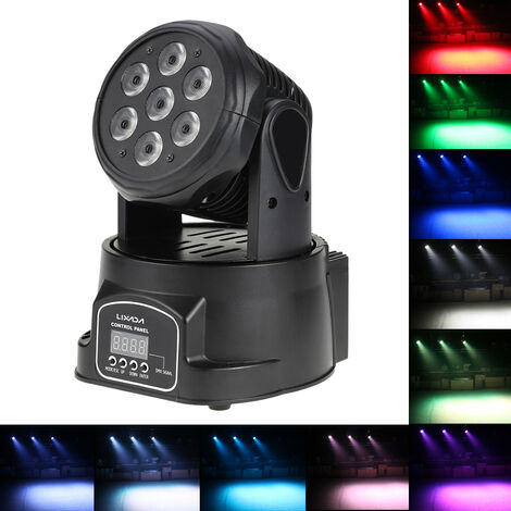 Lixada 105W RGBW 7 LED Moving Head Stage Licht Wash Strobe Lichteffekte