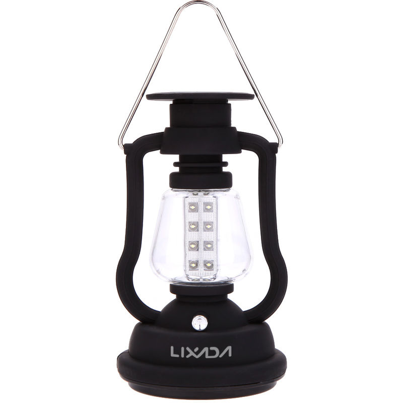 

linterna de camping de manivela recargable, 120 lumenes, 16 LED - Lixada