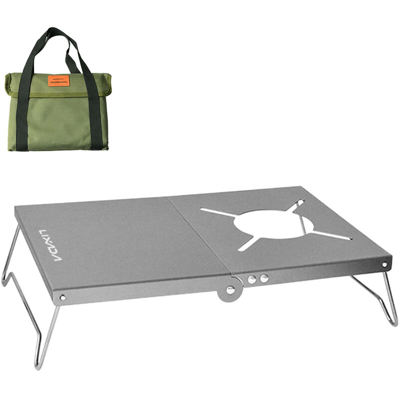 

Lixada Mesa plegable de aleacion de aluminio para exteriores, mesa de camping portatil para picnic, playa, exterior, interior,Gris