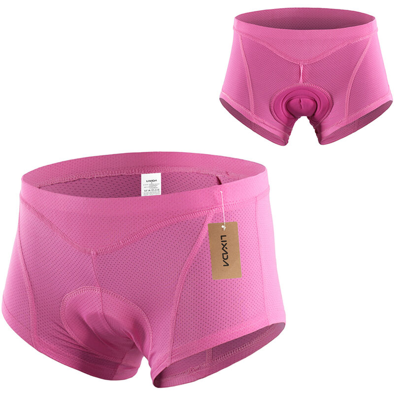 

Mujer Ropa interior de bicicleta Calzoncillos de bicicleta acolchados de gel 3D MTB Ciclismo Ropa interior de ciclismo Pantalones cortos,Rosa, L