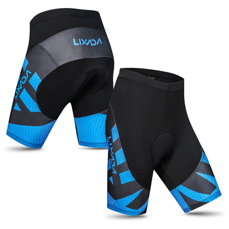 

Pantalones cortos de ciclismo para hombre 4D Gel acolchado Medias de montar en bicicleta Medias de ciclismo,Azul, L - Lixada