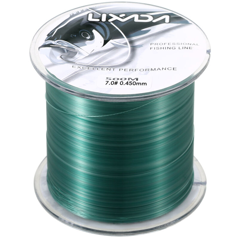 

Hilo de nailon crudo importado de 500 m super extensible Verde 7.0 # - Lixada