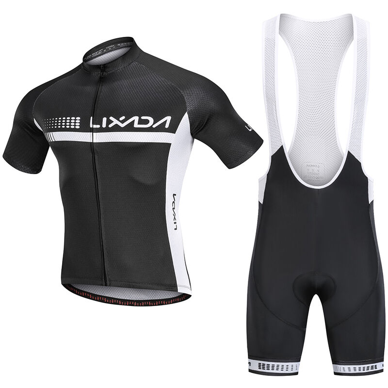 

Conjunto de Jersey de ciclismo de verano camiseta de bicicleta de manga corta y pantalones cortos con tirantes acolchados, traje de ciclismo