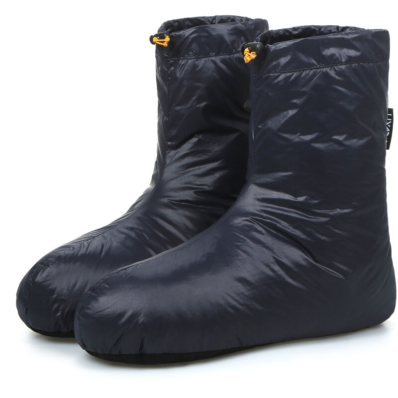 

Winter Down Booties Calcetines calidos, suaves, a prueba de viento, medias para dormir, con cordon ajustable para acampar, mochilero, saco de dormir,