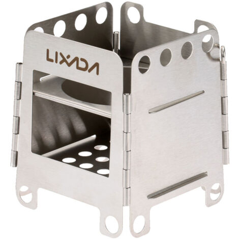 Lixada WS006 Réchaud à carte de crédit, réchaud de camping compact, sac en tissu noir, 1614cm