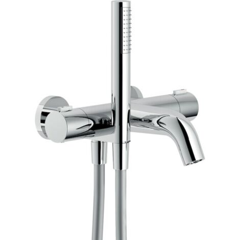 LK00010/2CR MISCELATORE TERMOSTATICO VASCA ESTERNO CON GANCIO FLEX CROMO NOBILI